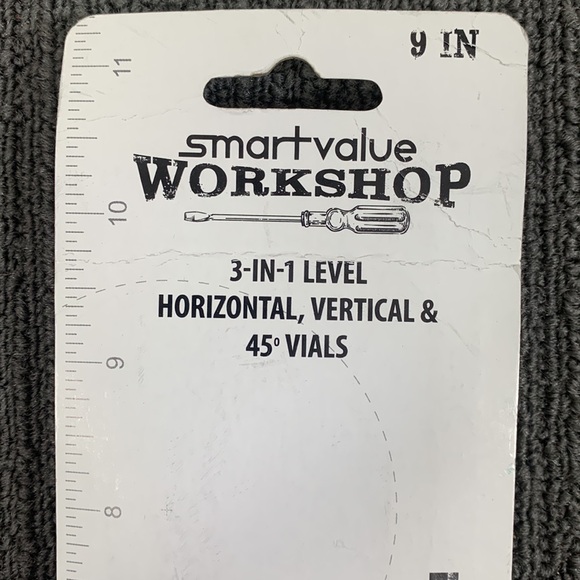 3 in 1 Level Horizontal Vertical & 45 Degree Vials 9 Inch Smartvalue Workshop - Picture 9 of 10